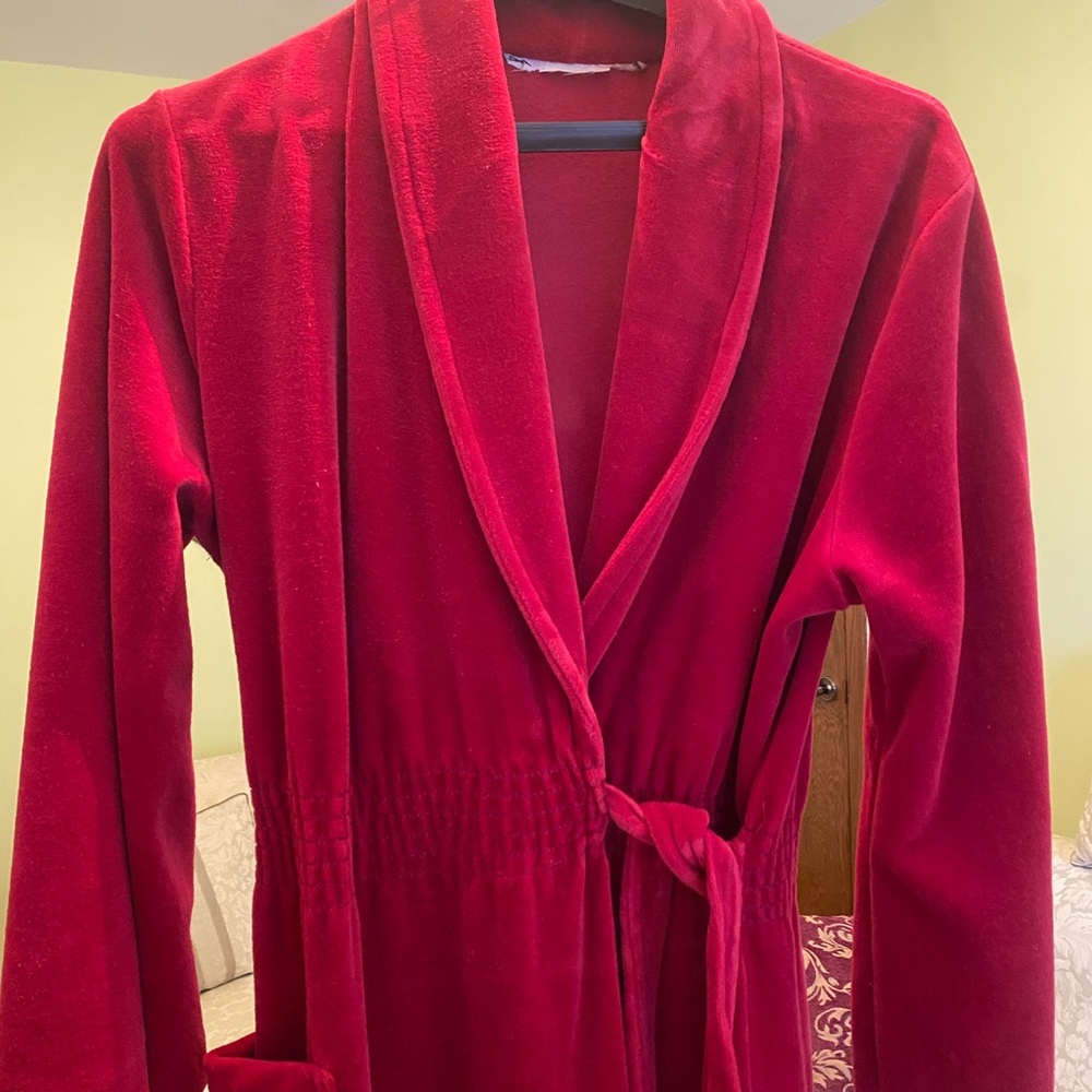Luxurious Red Velvet Robe